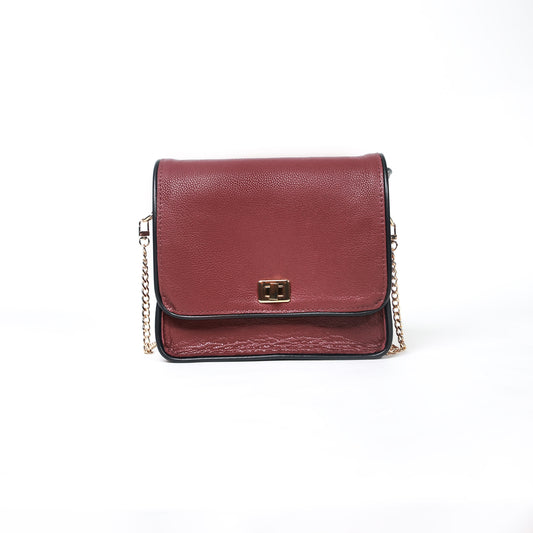 burgundy handcrafted leather crossbody