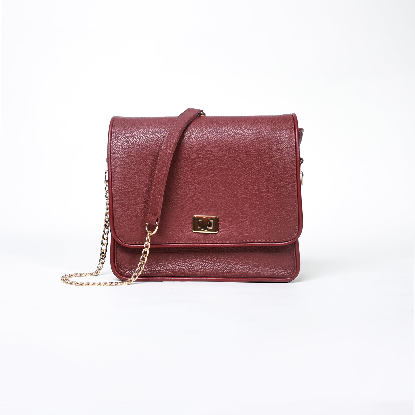 burgundy handcrafted leather crossbody