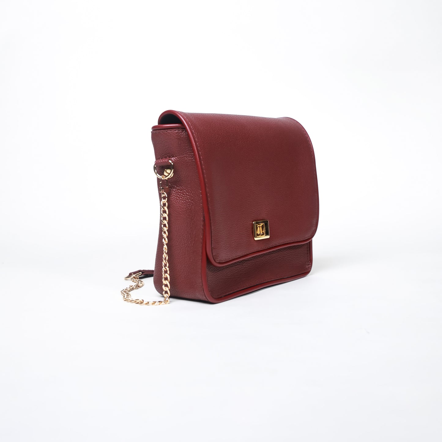 burgundy handcrafted leather crossbody