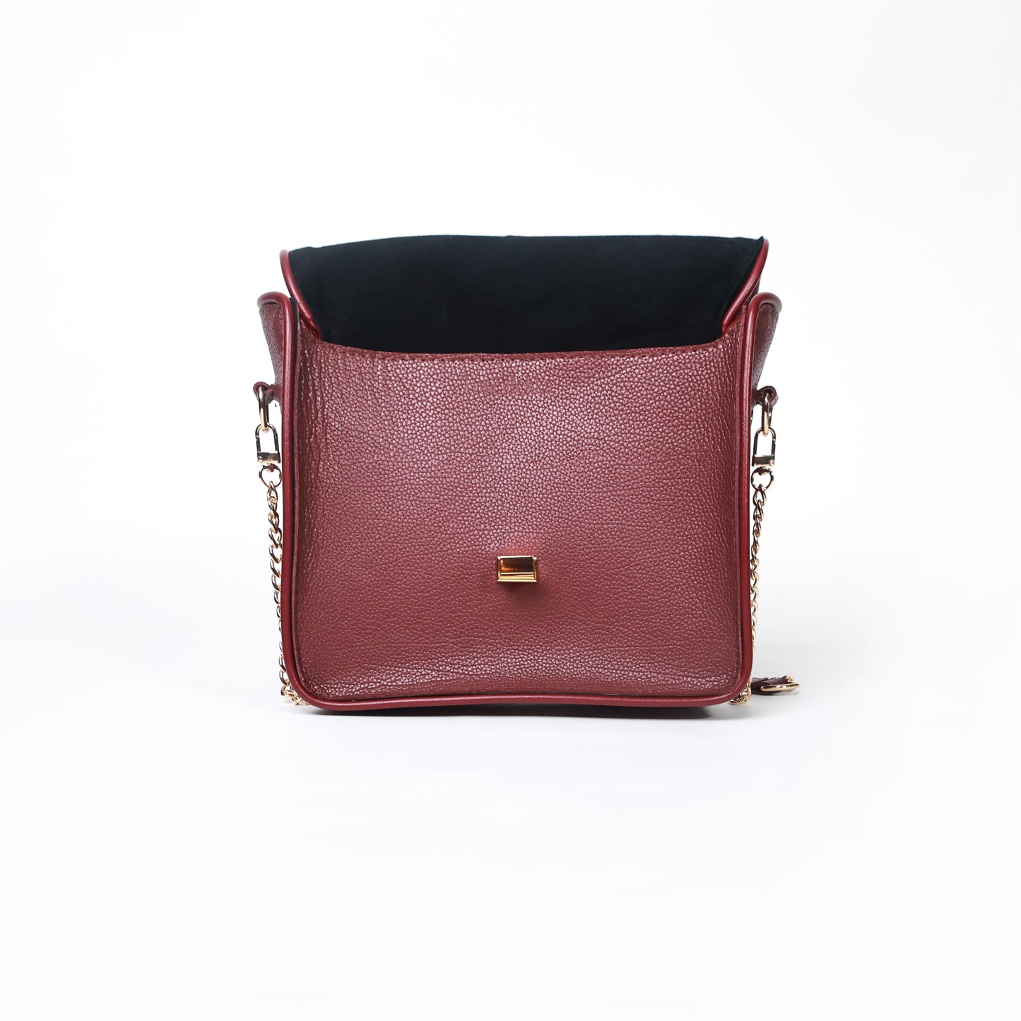 burgundy handcrafted leather crossbody