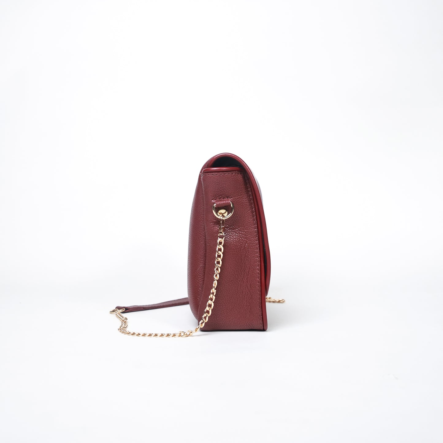 burgundy handcrafted leather crossbody