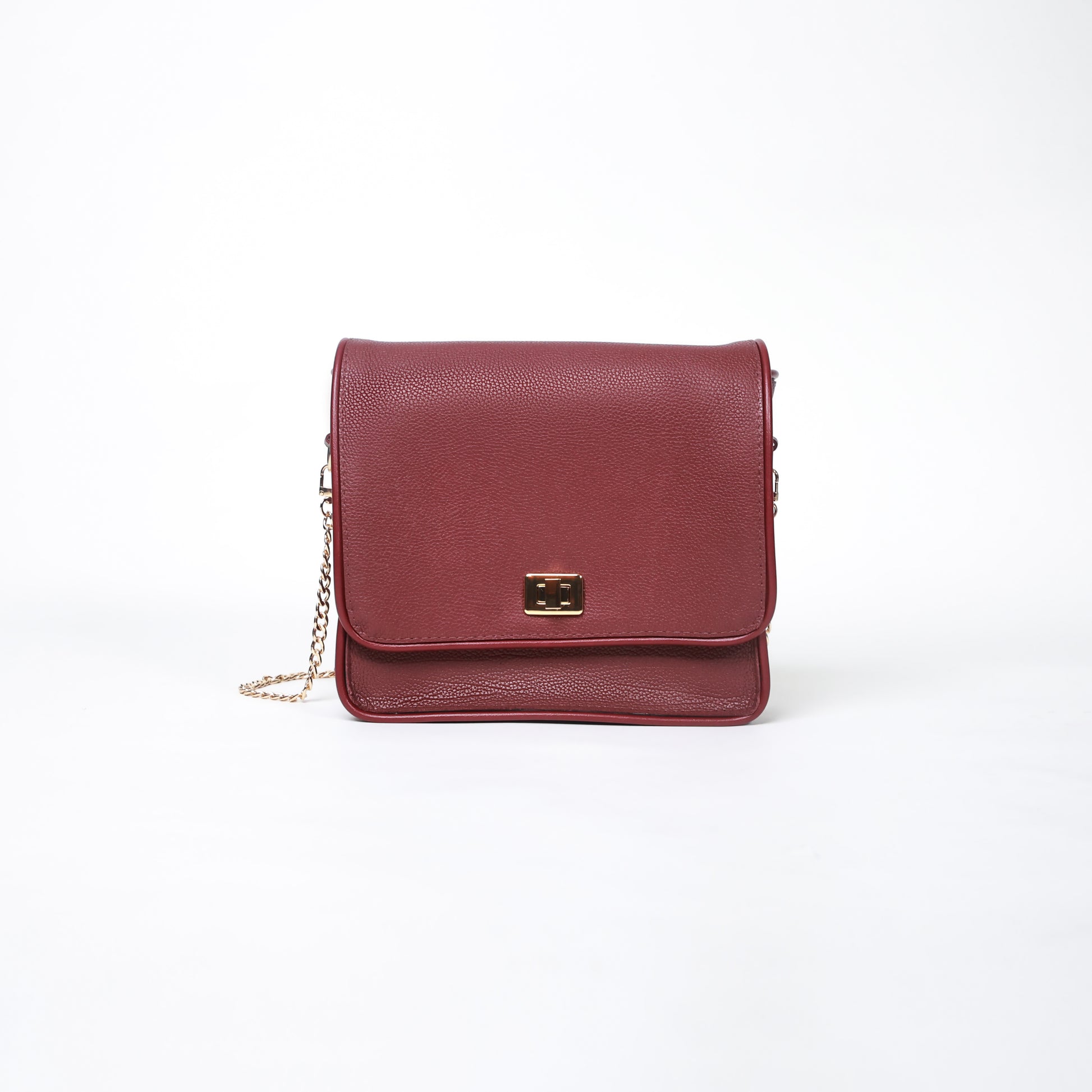 burgundy handcrafted leather crossbody