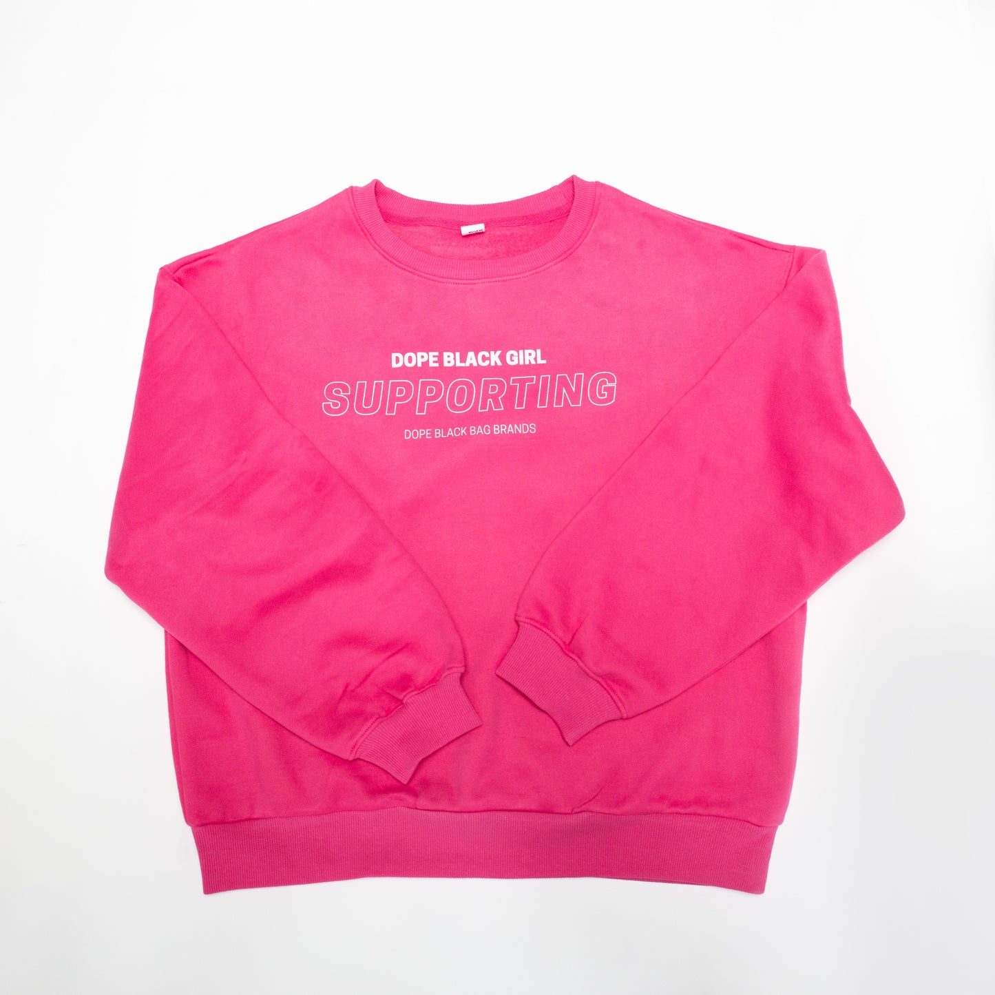 Dope Black Girl Supporting Sweatshirt - Pink