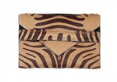 Renee Brown Zebra Hair on Hide Clutch
