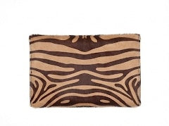 Renee Brown Zebra Hair on Hide Clutch