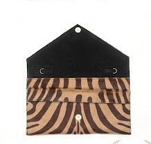 Renee Brown Zebra Hair on Hide Clutch