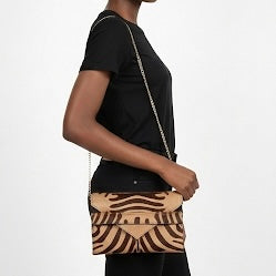 Renee Brown Zebra Hair on Hide Clutch