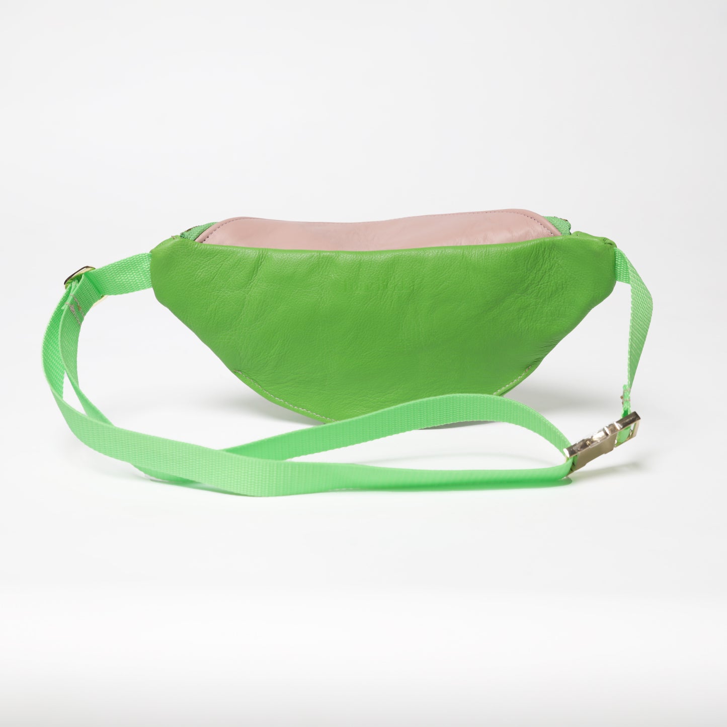 Pink & Green Leather Waist Bag