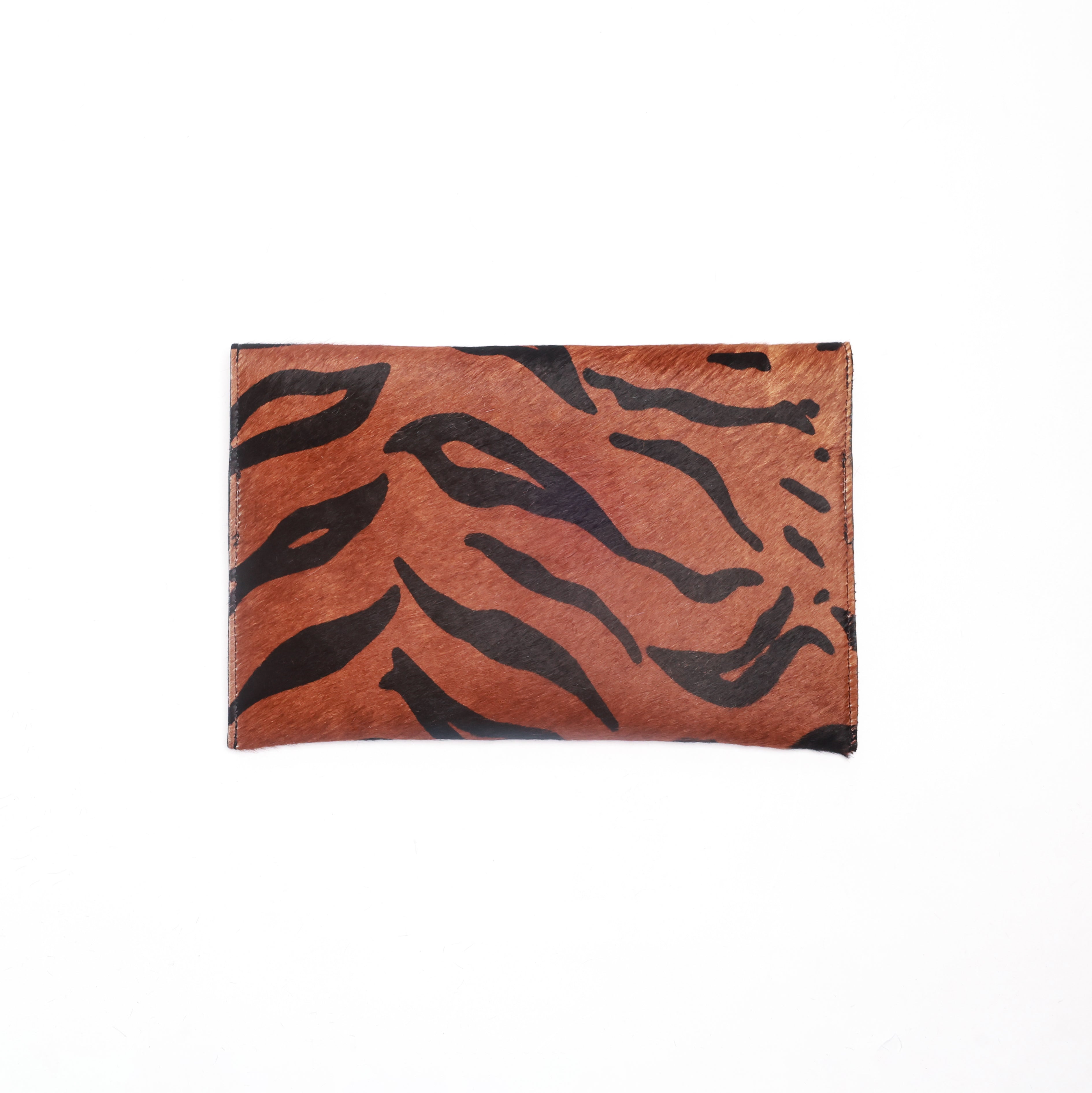 Renee Tiger Hair on Hide Clutch