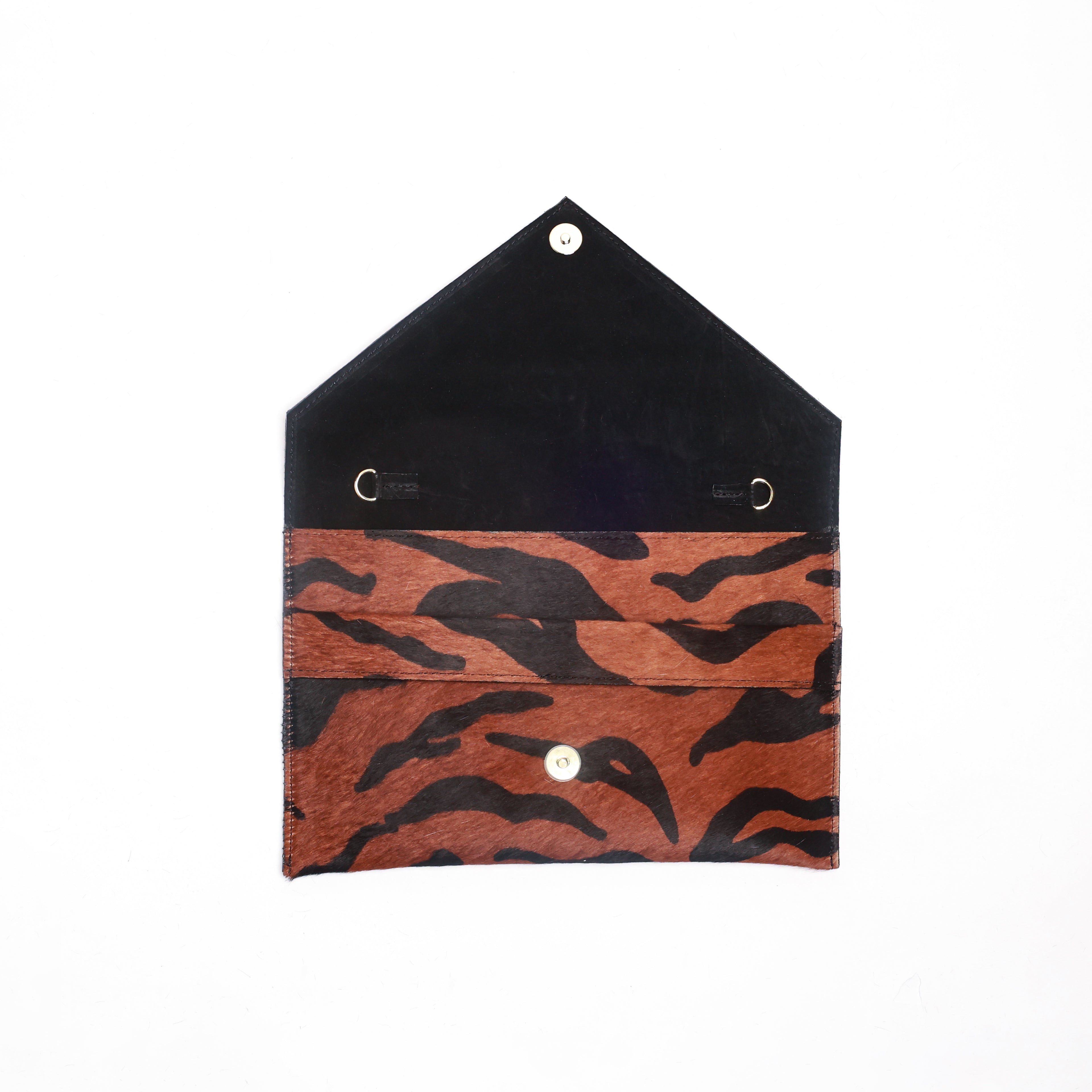 Renee Tiger Hair on Hide Clutch