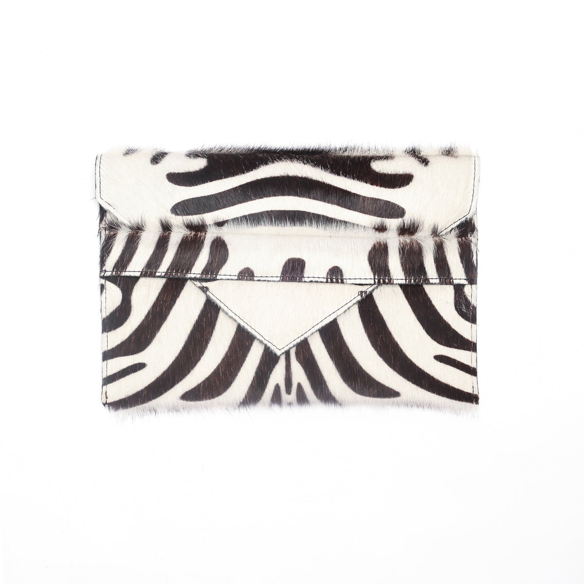 Renee Zebra Hair on Hide Clutch