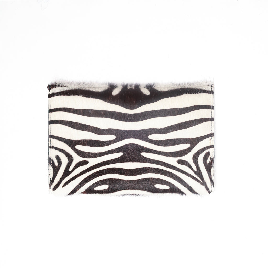 Renee Zebra Hair on Hide Clutch