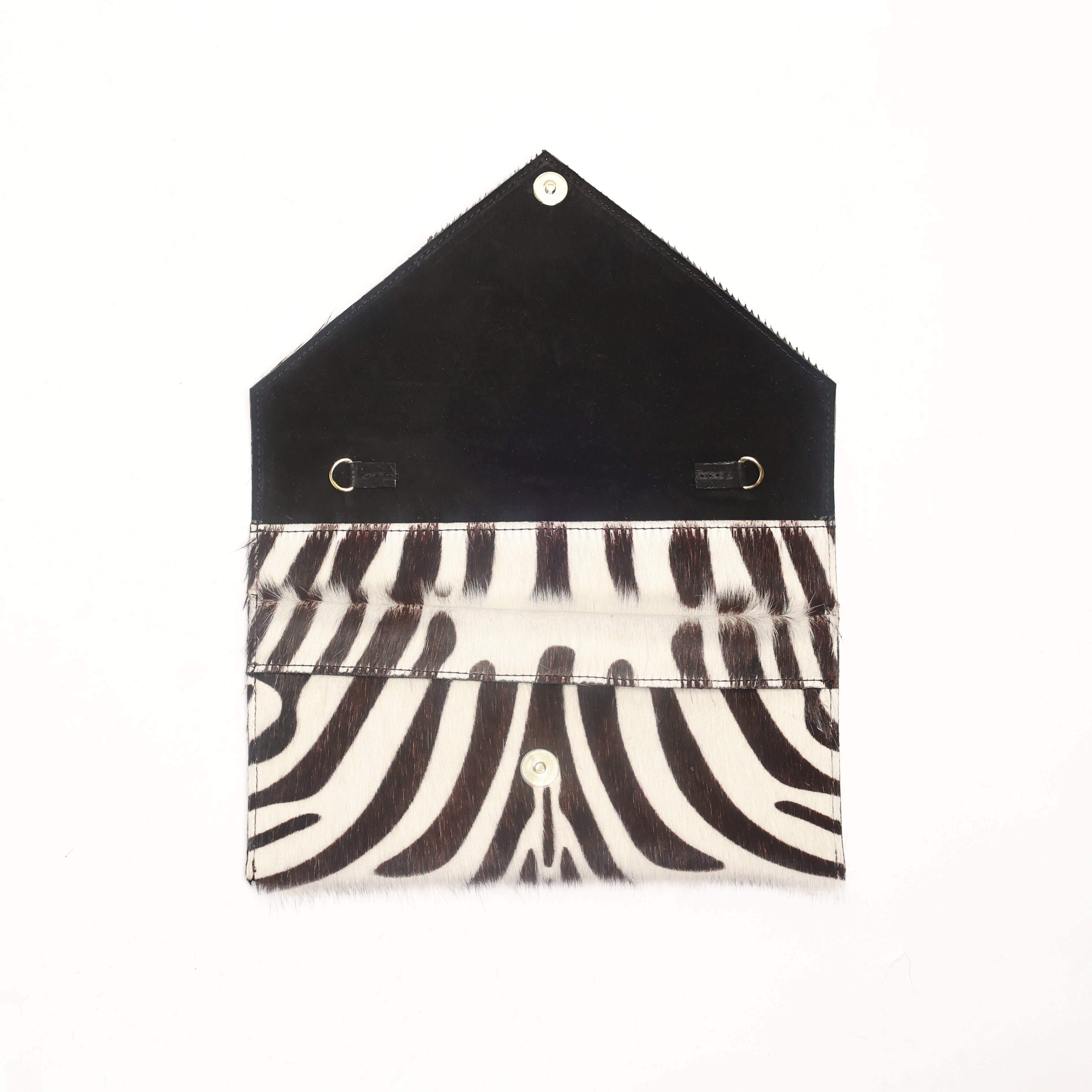 Renee Zebra Hair on Hide Clutch